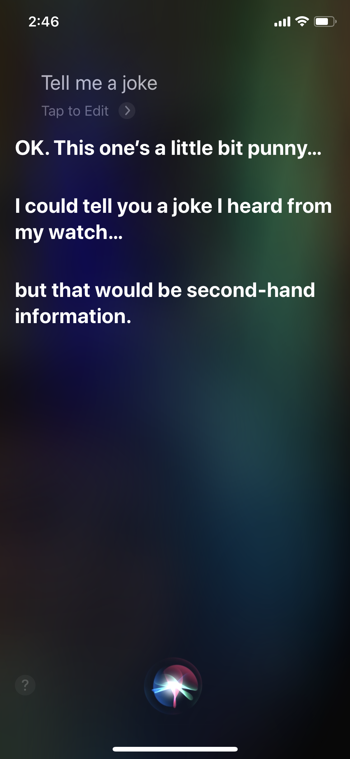 NLP Example: Siri