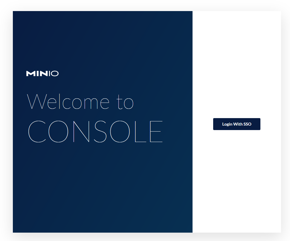 Acorn SSO Test Step 1: Navigate to MinIO Login Page