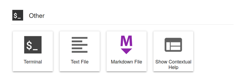 Hello Kafka Screenshot: Create a New Terminal in JupyterLab
