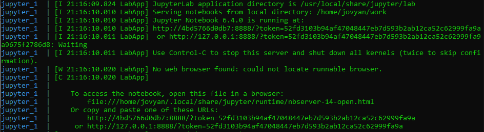 Sonador (version 0.3) / Quickstart: JupyterLab Startup
