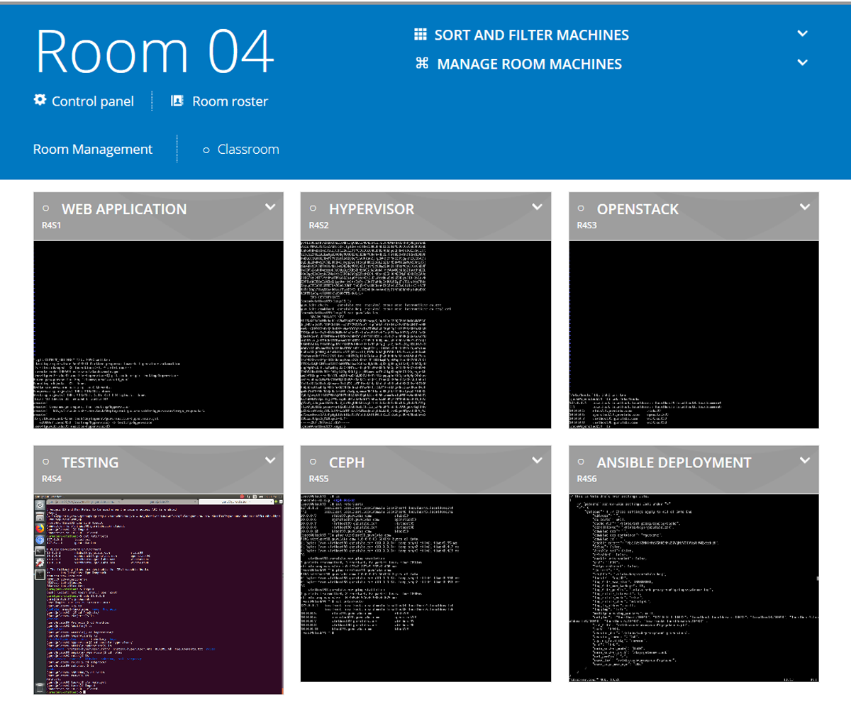 Lab Console: Machines can be accessed via a web interface