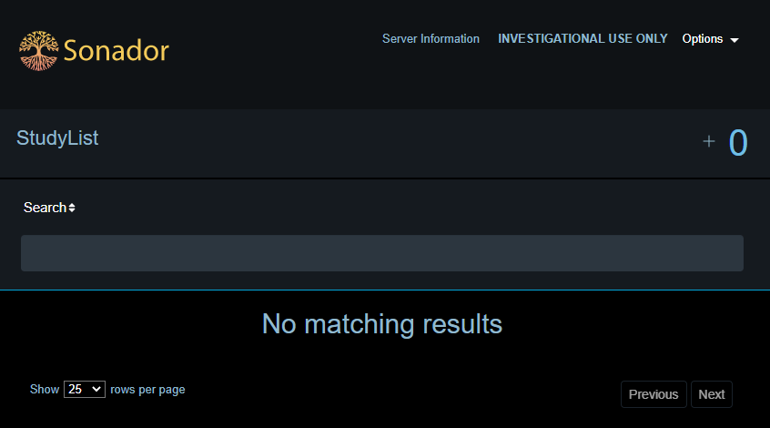 Sonador (version 0.3) / QuickStart: Patient List