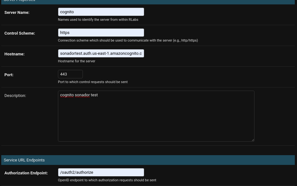 Sonador 0.2 Auth: Configure OpenID Provider Connection Components