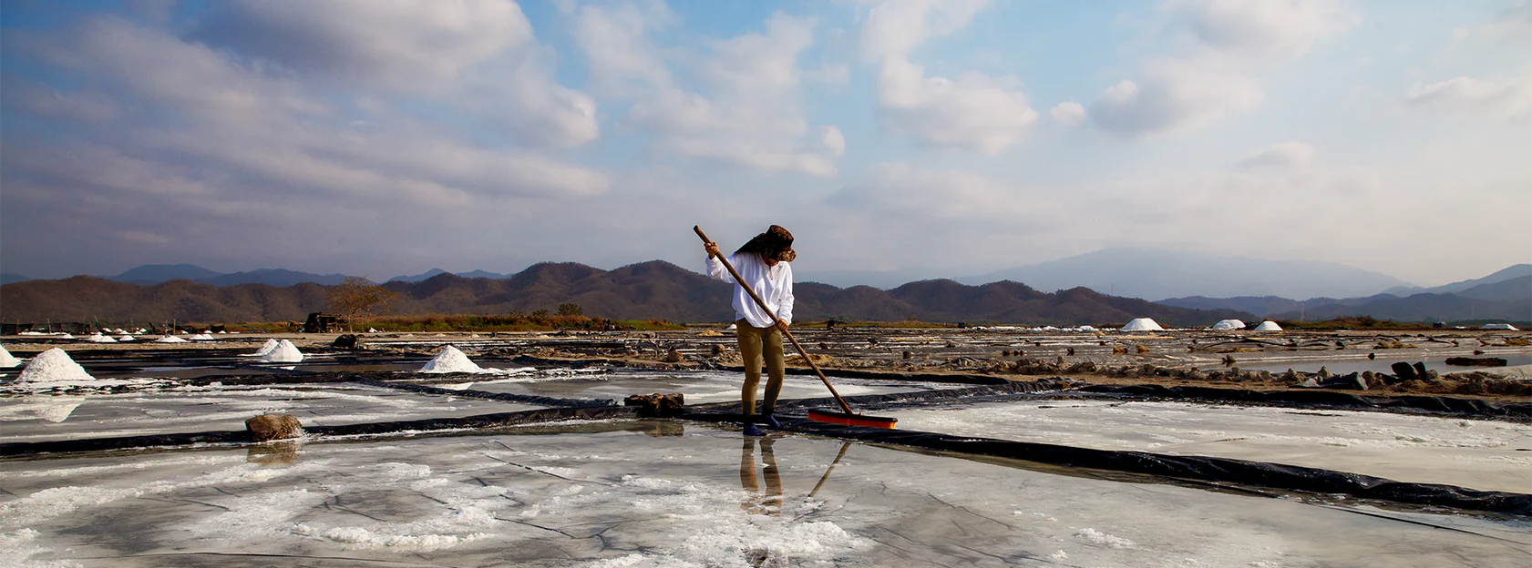 Colima salt harvesting