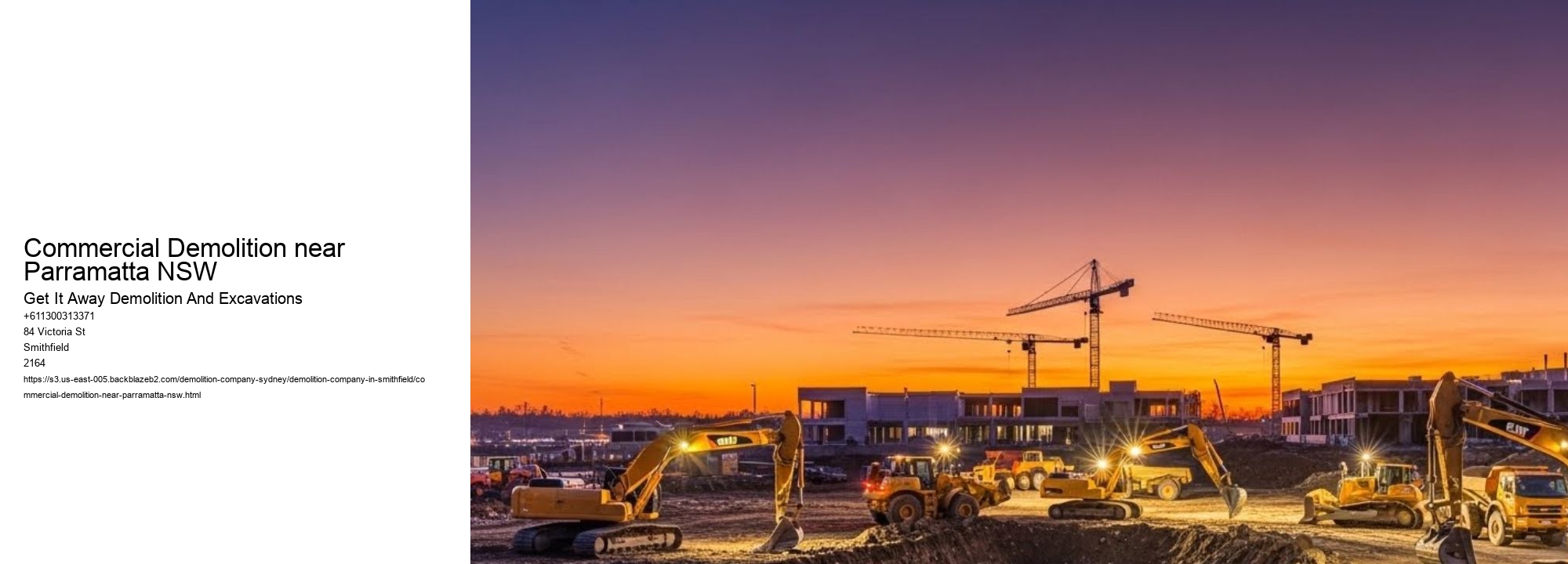 Commercial Demolition near Parramatta NSW