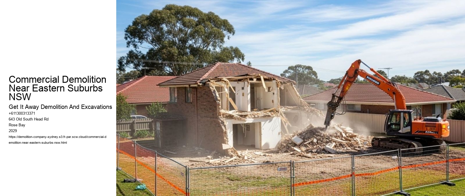 Commercial Demolition Near Eastern Suburbs NSW