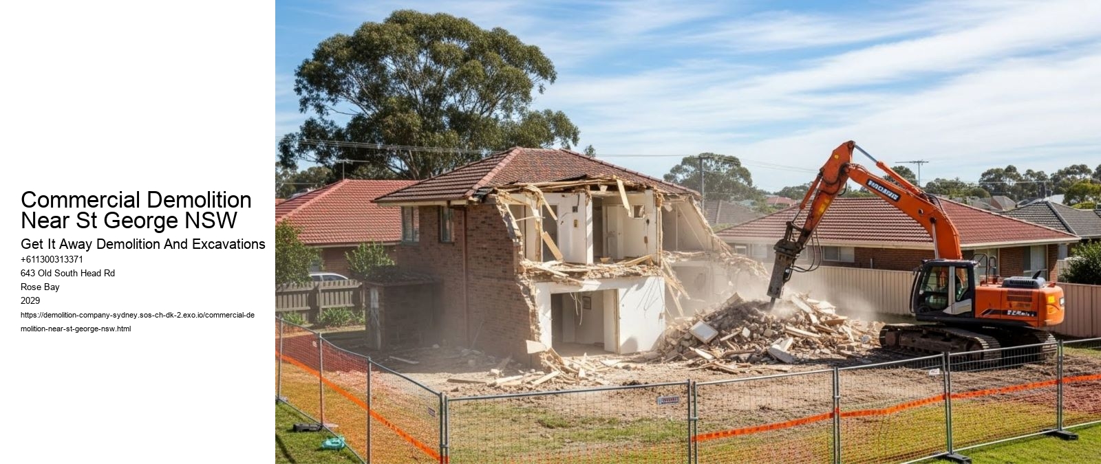 Commercial Demolition Near St George NSW