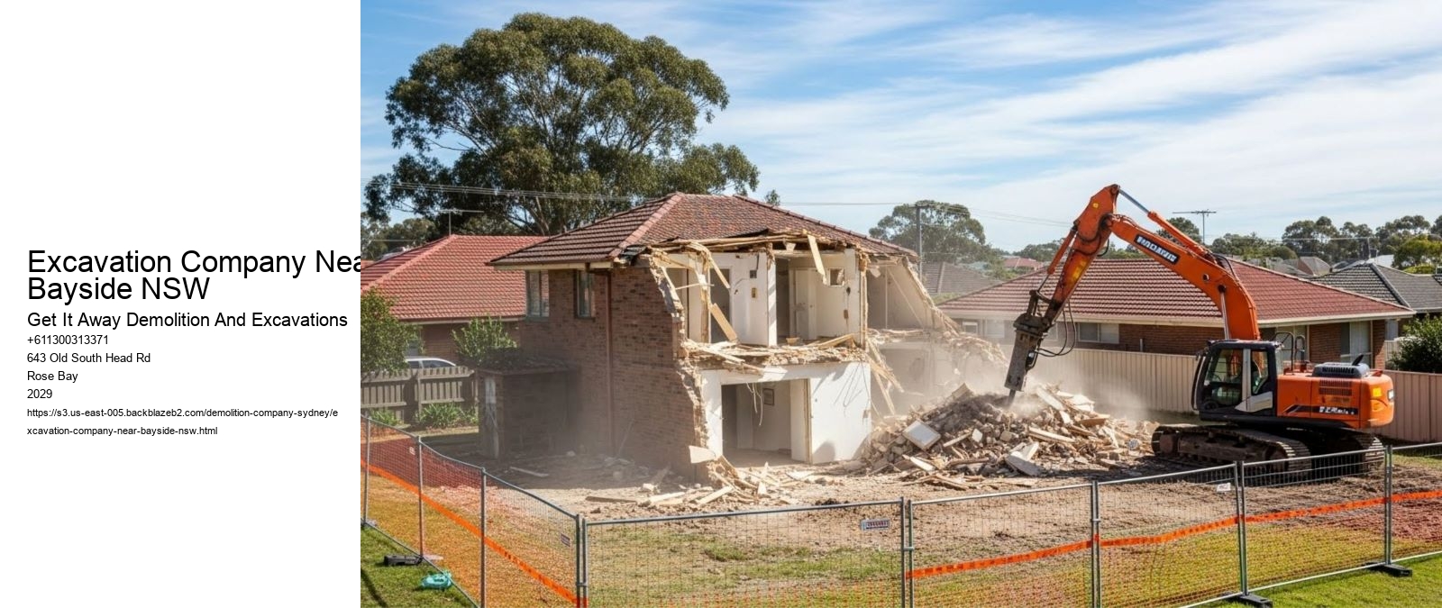 Excavation Company Near Bayside NSW