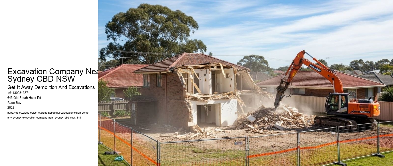 Excavation Company Near Sydney CBD NSW