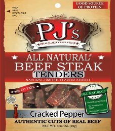 PJ's All Natural Beef Steak - Cracked Pepper Beef Steak Tenders PJ's All Natural Beef Steak - Cracked Pepper Beef Steak Tenders