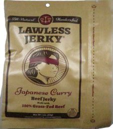 Lawless Jerky - Japanese Curry 100% Grass Fed Beef Jerky Lawless Jerky - Japanese Curry 100% Grass Fed Beef Jerky