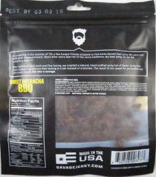 Savage Jerky Co. - Sweet Sriracha BBQ Beef Jerky