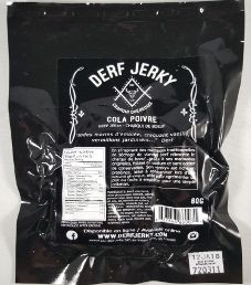 Derf Jerky - Cola Poivre (Pepper Cola) Beef Jerky