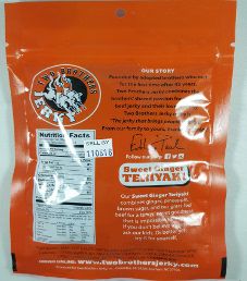 Two Brothers Jerky - Sweet Ginger Teriyaki 100% Grass-Fed Beef Jerky
