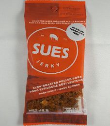 Sue's Jerky - Slow Roasted Pulled Pork Beef Jerky Sue's Jerky - Slow Roasted Pulled Pork Beef Jerky