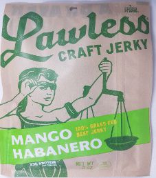 Lawless Jerky - Mango Habanero 100% Grass-Fed Beef Jerky (Recipe #2)