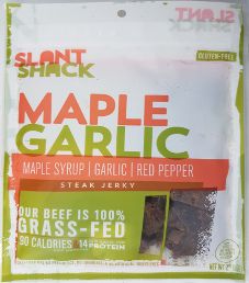 Slant Shack - Maple Garlic 100% Grass-Fed Beef Jerky