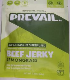PREVAIL Jerky - Lemongrass 100% Grass-Fed Beef Jerky