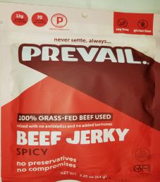 PREVAIL  Jerky - Spicy 100% Grass-Fed Beef Jerky