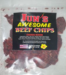 Jun's Awesome Beef Chips - Charsiu Booom Beef Jerky