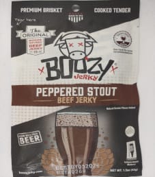 Boozy Jerky - Peppered Stout Beef Jerky