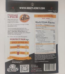 Boozy Jerky - Spicy Citrus IPA Beef Jerky