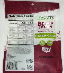 Sprouts Farmers Market - Hatch Chile 100% Grass Fed Beef Jerky
