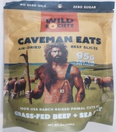 Wild Society - Caveman Eats Grass-Fed Beef Jerky