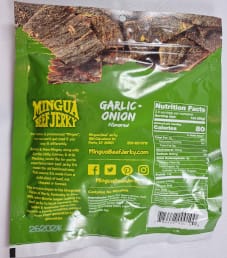 Mingua Beef Jerky - Garlic & Onion Beef Jerky