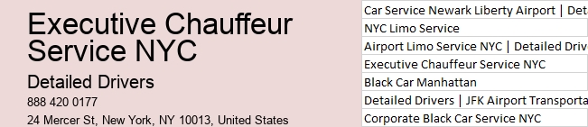 Executive Chauffeur Service NYC