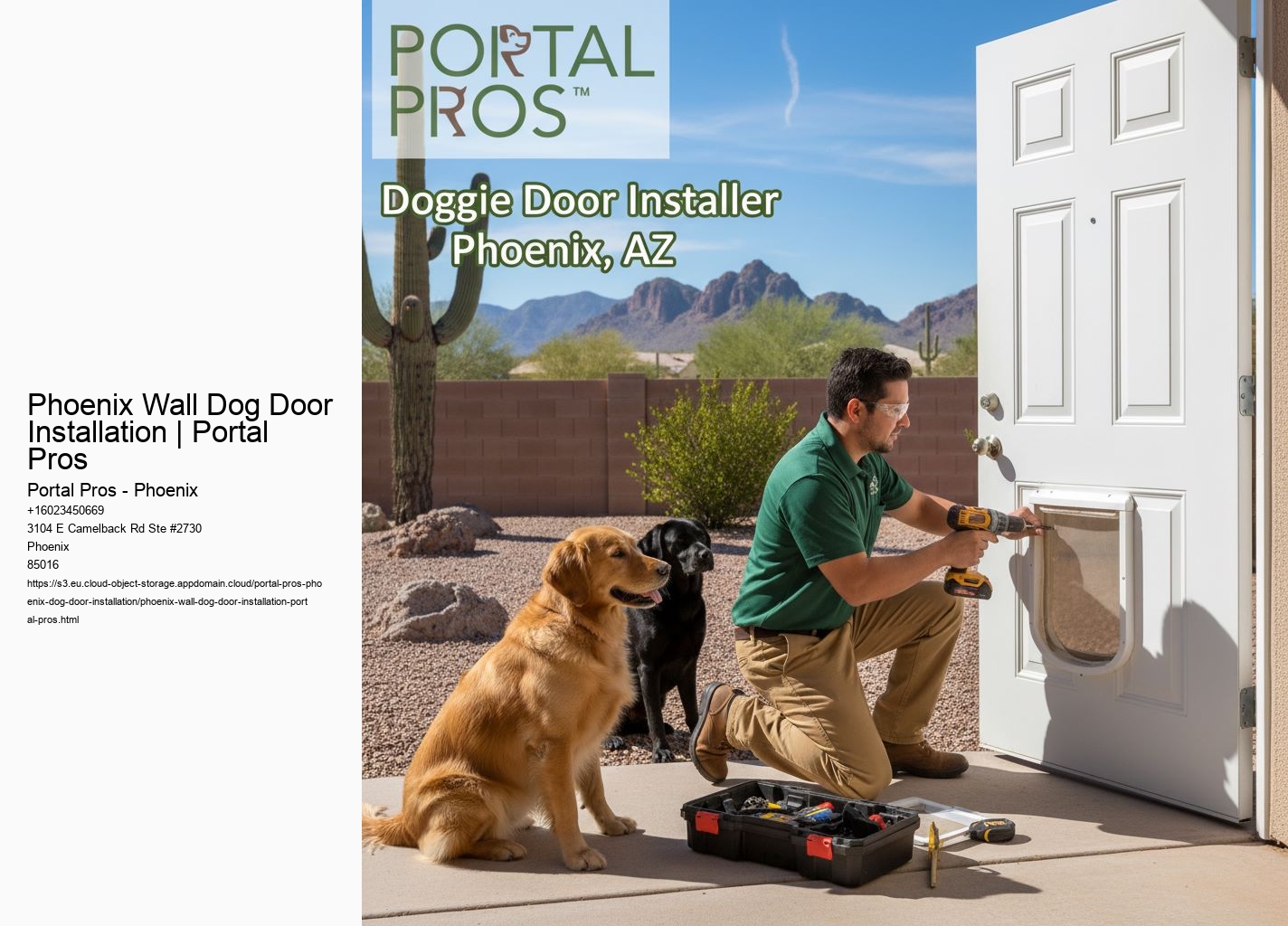 Phoenix Wall Dog Door Installation | Portal Pros