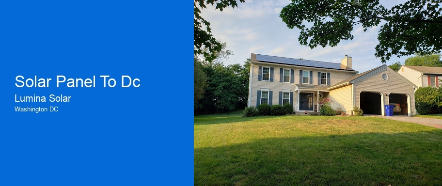 Solar Panel To Dc