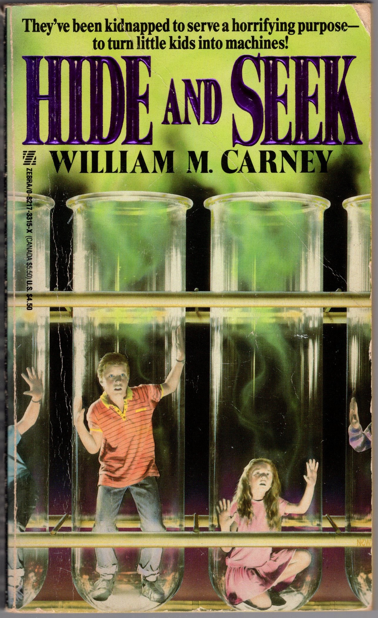 Hide and Seek by William M. Carney - 1991 - Zebra Horror - 1st